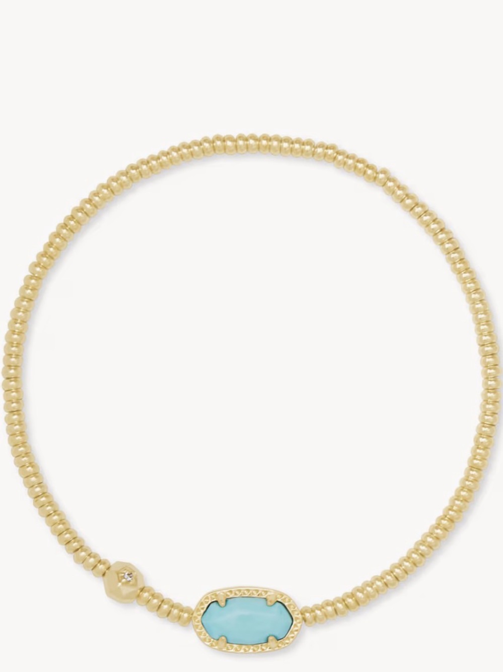 Kendra Scott Grayson Stretch Bracelet Gold in Light Blue Magnesite